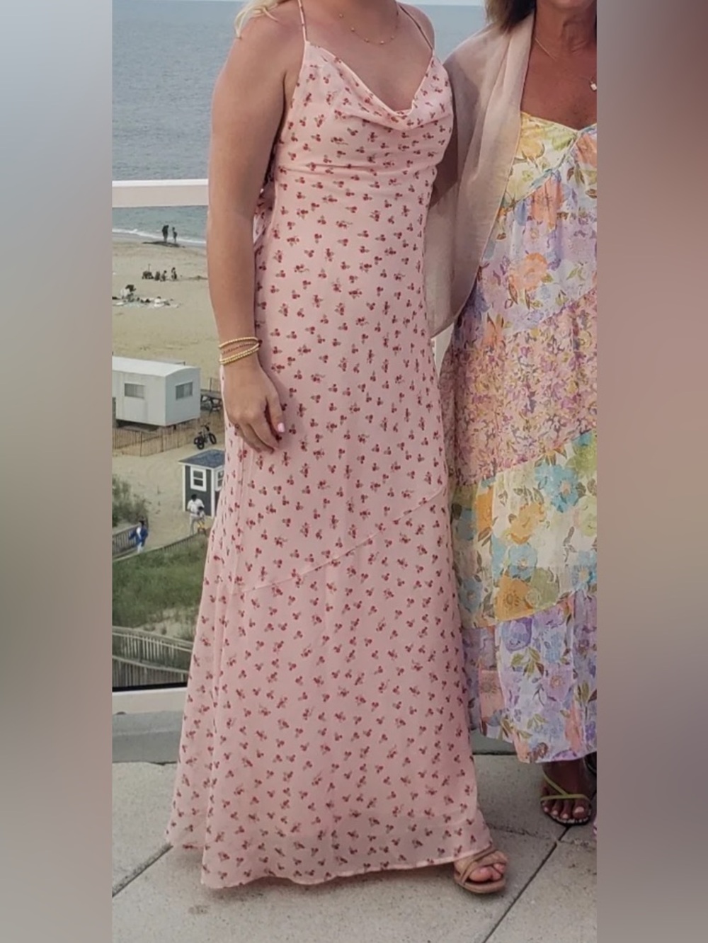 Pepper mayo pink maxi dress